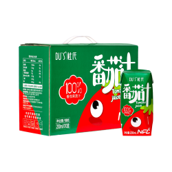 DU'S DU S杜氏NFC果蔬汁纯番茄鲜榨轻断食代餐抗饿饱腹感强无蔗糖零食 100%番茄汁200ml