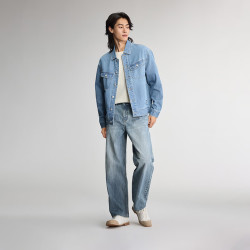 Lee 26早秋新品五袋款761宽松阔腿牛仔裤