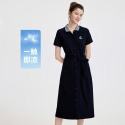 navigare 意大利小帆船 春夏优雅气质裙子女士polo连衣裙