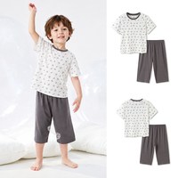 巴拉巴拉 儿童睡衣套装夏季薄款空调服男童女童家居服宝宝a类凉感