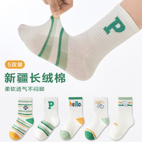 BANILACOO 儿童袜子春夏薄款短袜抗起球棉纱袜子5双装
