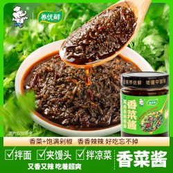 养优鲜 瓶装香菜辣酱爆香拌面酱下饭菜料拌饭