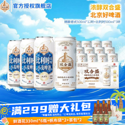 双合盛 德式小麦精酿啤酒全麦白啤 精酿组合500ml*15罐