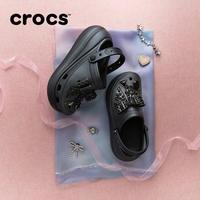 crocs 【泡芙洞洞鞋】经典璀璨蝴蝶时尚百搭沙滩鞋女凉鞋