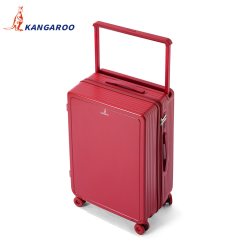 KANGAROO 宽拉杆行李箱子母款红色新婚陪嫁嫁妆箱子红密码旅行皮箱24寸