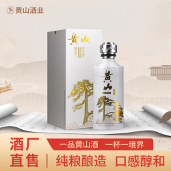 黄山牌 迎客5 浓香型白酒 1951年传承百年徽州老窖 52度 500mL 2瓶 （含礼品袋）