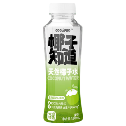 椰子知道 天然椰子水0脂快补水电解质水椰子汁椰汁椰青果汁饮料 350ml*6瓶
