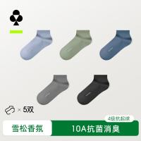 YOUKESHU 男士袜子男纯棉夏季10A抗菌消臭透气抗起球薄款短袜
