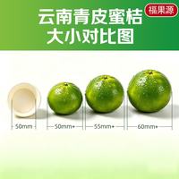 京地达 云南蜜桔 青皮橘子 净重3斤 果径55mm+