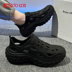 Hodo 厚底洞洞鞋男士2026新款夏季eva防滑防臭运动沙滩包头拖鞋