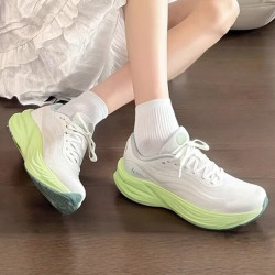 adidas 女鞋2026夏季新款跑步鞋CUSHION HALO缓震耐磨运动鞋透气休闲鞋子 亮白/酸橙绿/