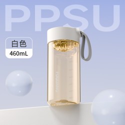 富光 PPSU咖啡水杯防摔耐高温带茶隔学生儿童便携健康460mL