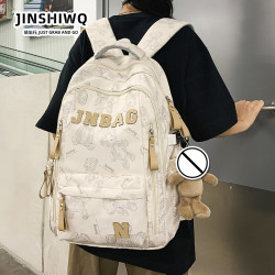 JINSHIWQ 书包初高中生男大学生双肩包女小学生3-6年级大容量背包减负护脊