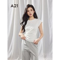 A21 女士宽松显瘦圆领T恤 F452231092