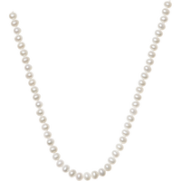 周六福 X058940 优雅925银珍珠项链 45cm 7-7.5mm