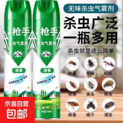 京喜 杀虫气雾剂家用灭蚊蟑螂药驱除苍蝇蚂蚁清香型 750ml