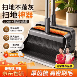 WCZ 扫把簸箕套装组合家用2025年新款不沾头发扫地笤 轻奢灰旋转扫