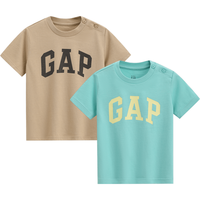 Gap 盖璞 撞色Logo 棉质短袖T恤 两件装
