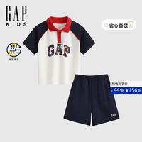 Gap 男幼童小童2026夏季新款吸湿速干短袖短裤两件套儿童893582
