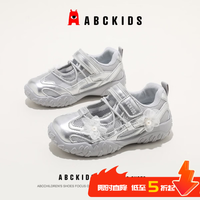 ABCKIDS ABC KIDS童鞋女童网鞋2026夏季新款透气公主玛丽珍鞋女孩运动鞋 银色 34 内长约2