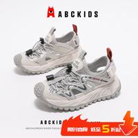 ABCKIDS ABC KIDS童鞋时尚儿童运动凉鞋2026夏季新款耐磨男女童软底沙滩鞋 灰米 36 内长约