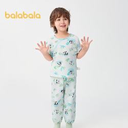 巴拉巴拉 宝宝套装夏季男女童睡衣家居服外出服内着新中式国风208225171201