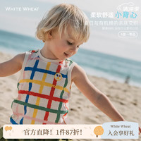 white wheat 儿童2026夏季新款小背心女男宝宝夏装纯棉薄款衣服外穿 米白 100 cm