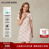 E-LAND KIDS E·LAND KIDS衣恋女童连衣裙夏季新品翻领学院风连衣裙 EKOMF2323EPink粉色/25 120