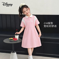 迪士尼 疯狂动物城女童连衣裙2026夏季新款朱迪儿童裙子女孩Polo裙A字裙 中粉 1