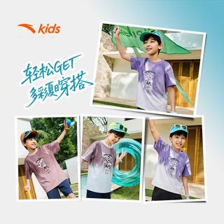 安踏儿童 文曲系列 透气速干 男童女童短袖T恤