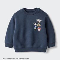 优衣库 婴幼儿Mickey＆Friends卫衣/长袖宝宝运动衫488006 69 藏青色 100