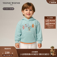 TEENIE WEENIE Kids小熊童装26年新款男女宝宝休闲风刺绣连帽卫衣 绿色 120 cm