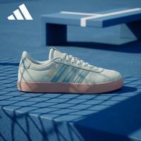 adidas 女 运动型格系列 VL COURT 3.0 运动休闲鞋 KI2077 绿色