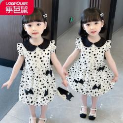 乐芭鼠 童装女童连衣裙夏季公主裙洋气时髦儿童裙子夏装新款小女孩背心裙 白色 90 建议1-2岁 ( 80-90cm )