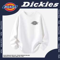 Dickies 男童上衣舒适百搭新款儿童印花T恤时尚休闲秋季童装中大童长袖秋