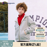 Champion 冠军男女童连帽开衫卫衣26秋季新款刺绣休闲运动儿童外套