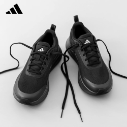 adidas 男鞋女鞋运动鞋夏季商务都市通勤轻便时尚耐磨减震休闲鞋 碳黑 41