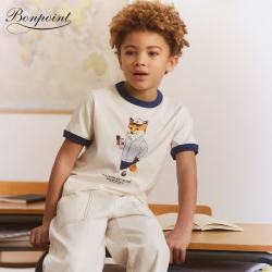 BONPOINT 小樱桃 x Maison Kitsuné联名2026春夏大童T恤衫 102F 110 /4A