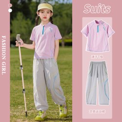NICKYBABY 女童夏装套装儿童2026新款夏季户外运动服女大童女孩速干裤训练服
