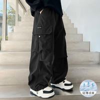 迪莎童话 男童裤子夏款薄款2024新款儿童夏装工装阔腿裤大男孩裤子休闲裤夏 Z1317夏黑色-新客优惠 160
