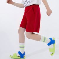 布恩普 儿童白色短裤棉男童中裤五分裤红色元旦小学生表演服女童装 纯棉-红色 110 cm（建议体重27-31斤
