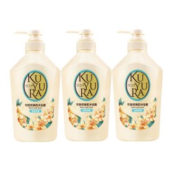 可悠然 温和清洁滋润保湿留香泡沫550ml*3美肌沐浴露进口