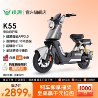 绿源 K55 电动自行车智能新国标可上牌 成人上班日常通勤代步长续航踏板电瓶车 到门店选颜色
