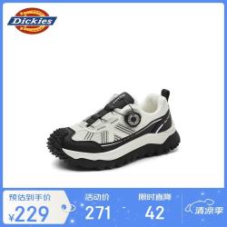Dickies 儿童运动鞋春秋款男童女童旋钮扣时尚老爹鞋中大童户外登山鞋