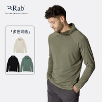 Rab Rivelin 男士轻量透气连帽卫衣 黑色 M QFG-43