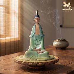 铜师傅 《静悟》工位禅意观音菩萨铜摆件 静心情绪稳定治愈礼物 静悟（大号）
