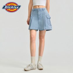 Dickies 女士百褶牛仔短裙 DK0A87T6