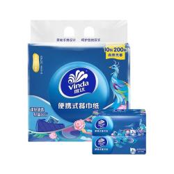 维达 超韧抽纸国潮4层加厚便携式纸卫生纸面巾纸餐巾纸纸巾家用实惠装 4层 20抽*3包
