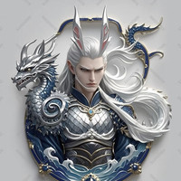 1 那咤2周边敖丙敖光敖闰3D立体金属磁吸冰箱贴家具装饰申公豹磁贴 敖光【金属】1个冰箱贴
