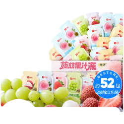 良品铺子 吸吸冻多肉果冻蒟蒻果冻 儿童零食0脂Q弹果汁布丁 家庭量贩装   蒟蒻果汁冻520g*2袋